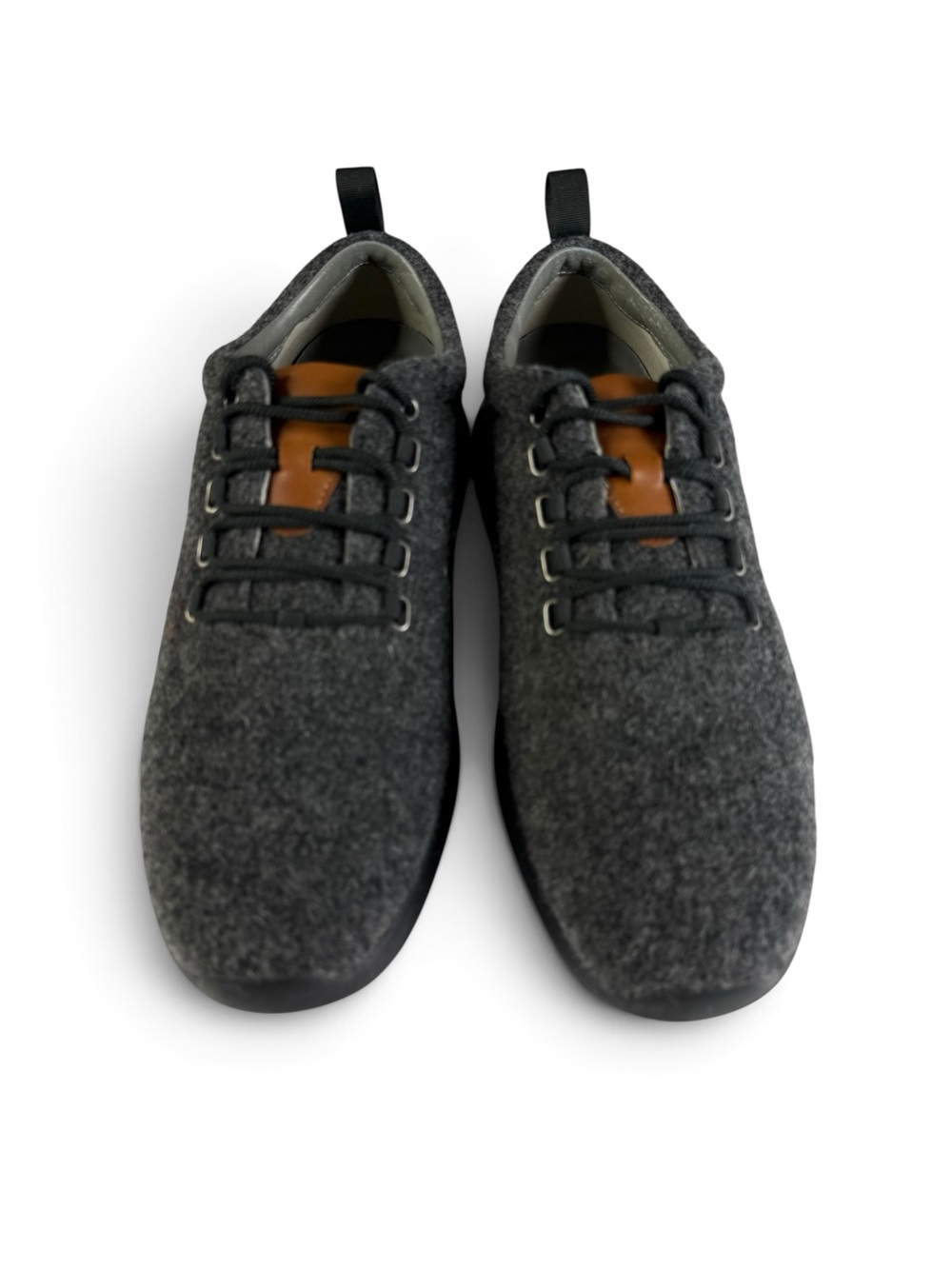 Johnston & Murphy Charcoal Felt Leather Sneakers Men’s 10.5